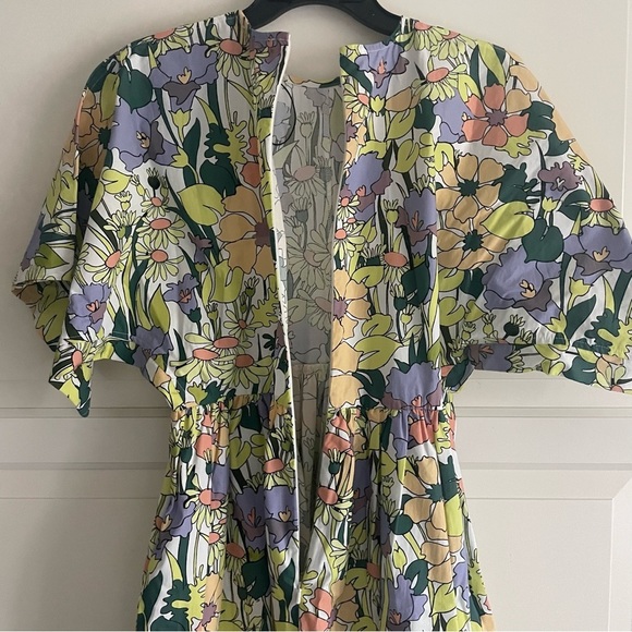 ASOS Floral Midi Dress - Green and Purple - Picture 6 of 12